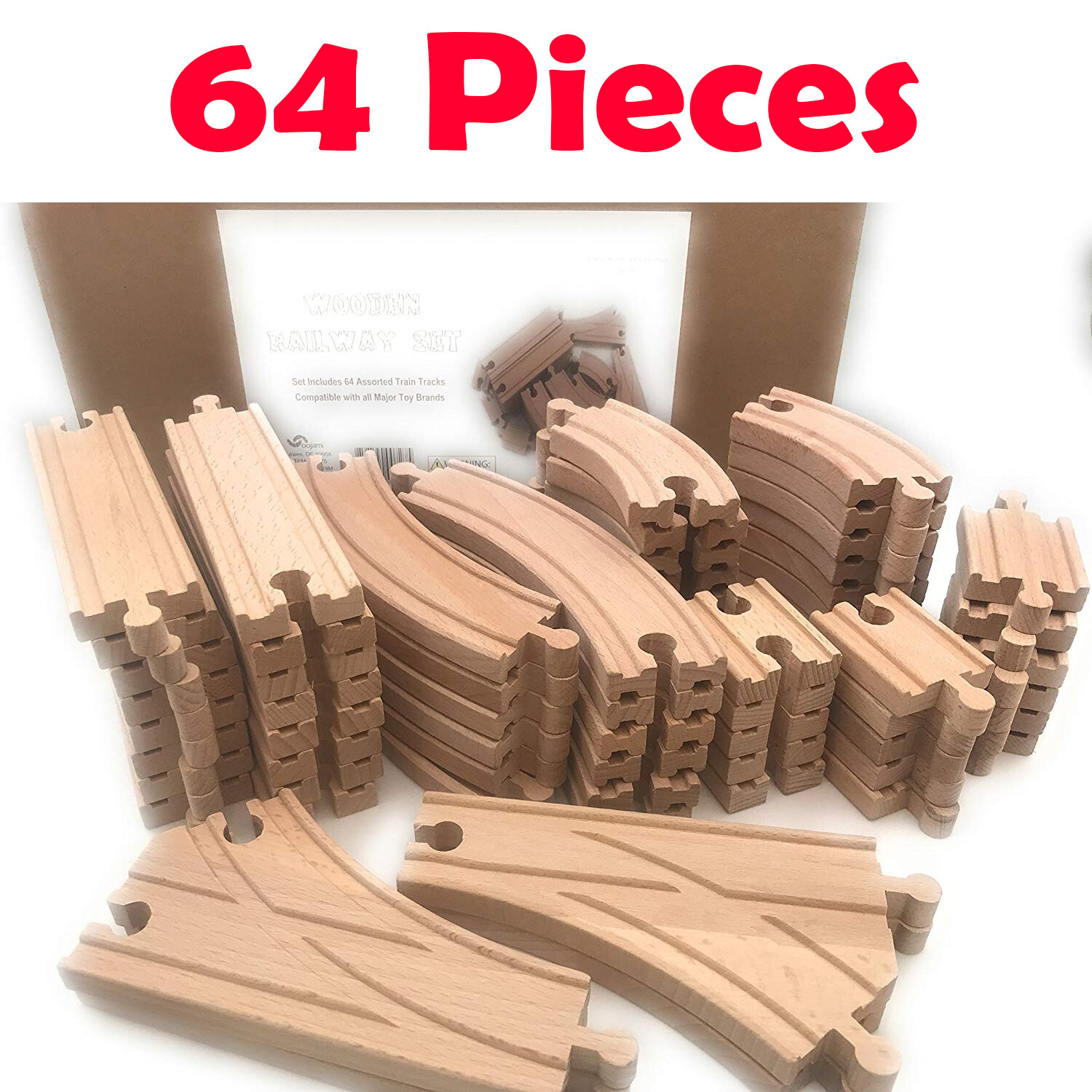 wooden train track bridge pieces