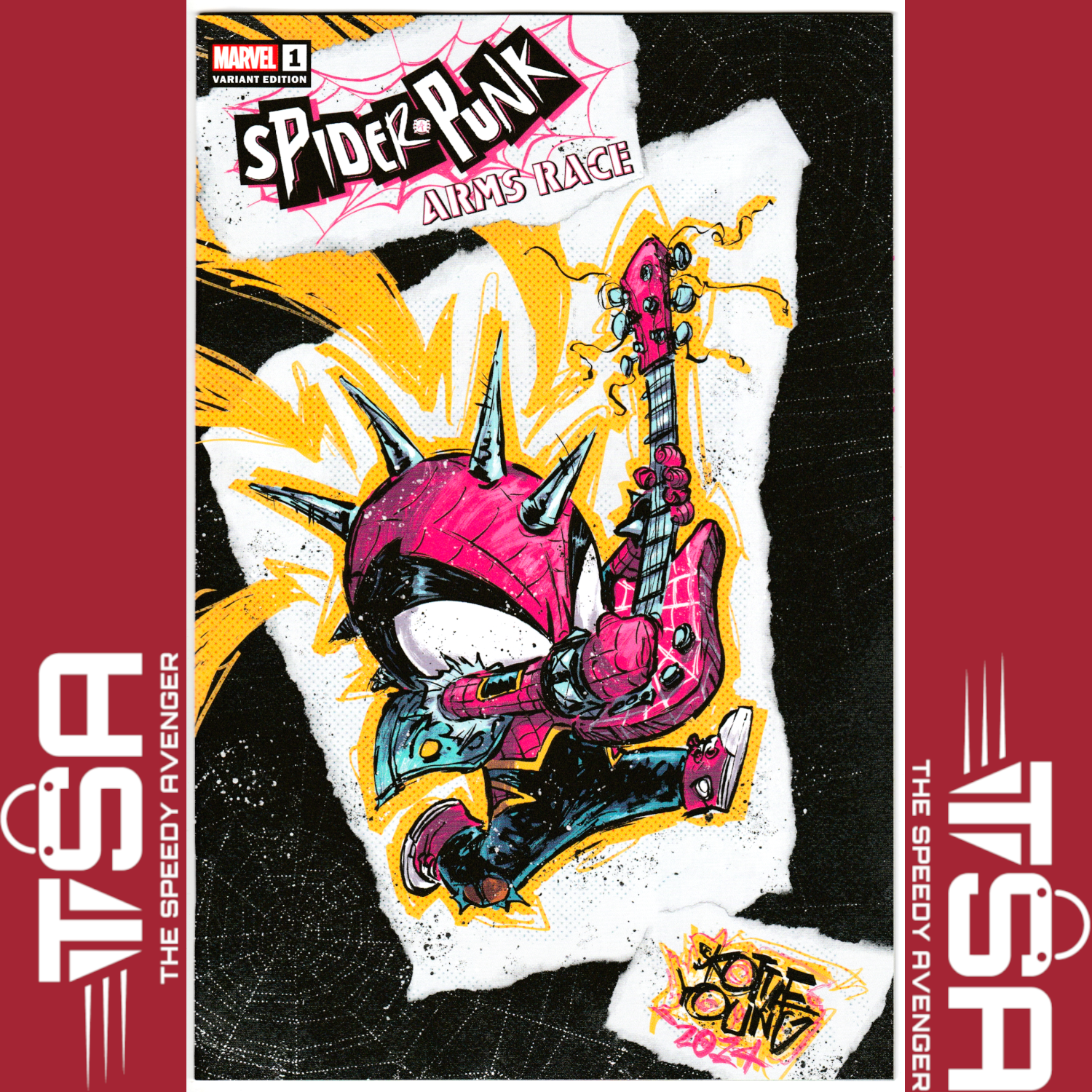 SPIDER-PUNK ARMS RACE #1 Skottie Young Exclusive Variant Limited Marvel 2024