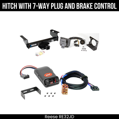 Tow Hitch + Brake Control For 01-25 Silverado Sierra 3500 HD 07-12 Ram 3500-5500