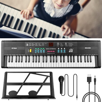 I_homemart Electronic Piano Keyboard Semi-Weighted 61 Key With Micro