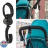 4pcs Stroller Hooks, Walker Hooks Wheelchair Hanging Hooks, 360° Rotation Baby Stroller Hooks Stroller Hanger Diaper Bag Hanger Stroller Bags Purse Organizer Stroller Wheelchair Walker Accessories.