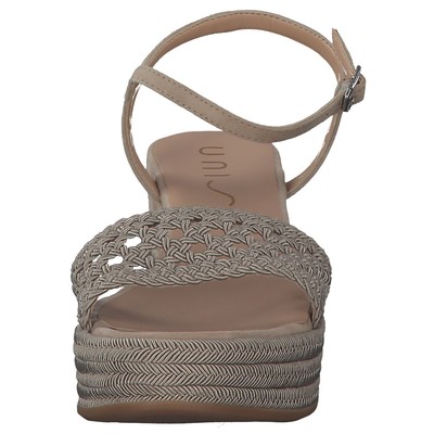 Pre-owned Unisa Kisome Damen Sandalen Sandaletten Sommersandaletten Ks Beige Neu