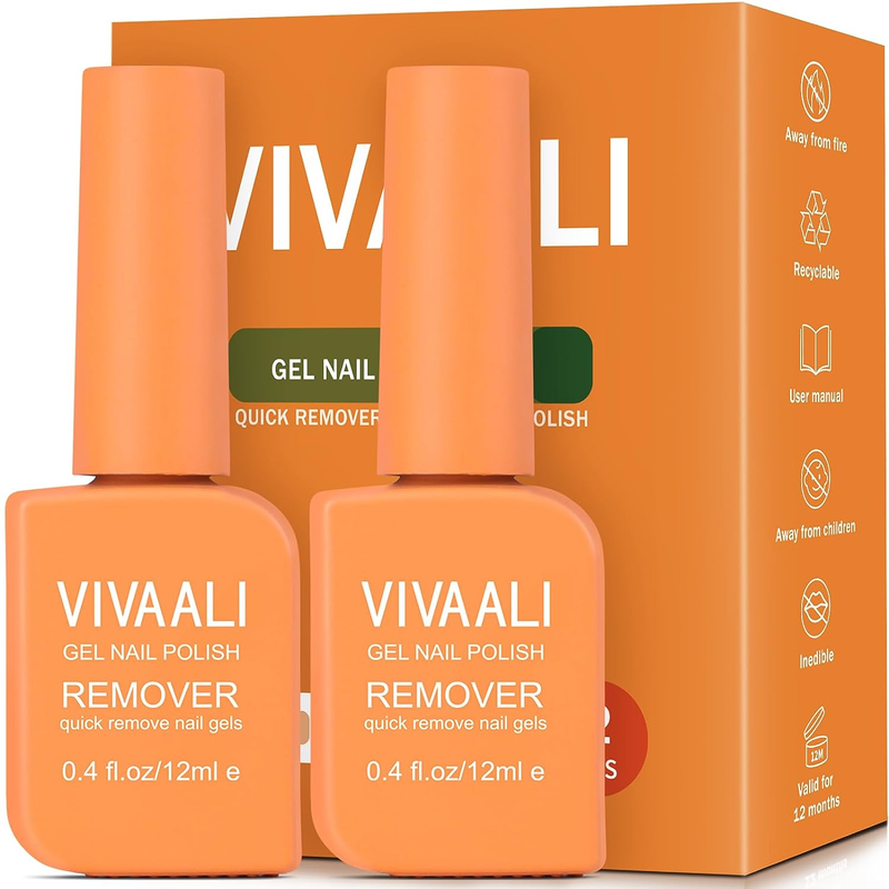 Gel Nail Polish Remover Remove Effective & Safe Manicure Remover 0.8ounce 2 Pack