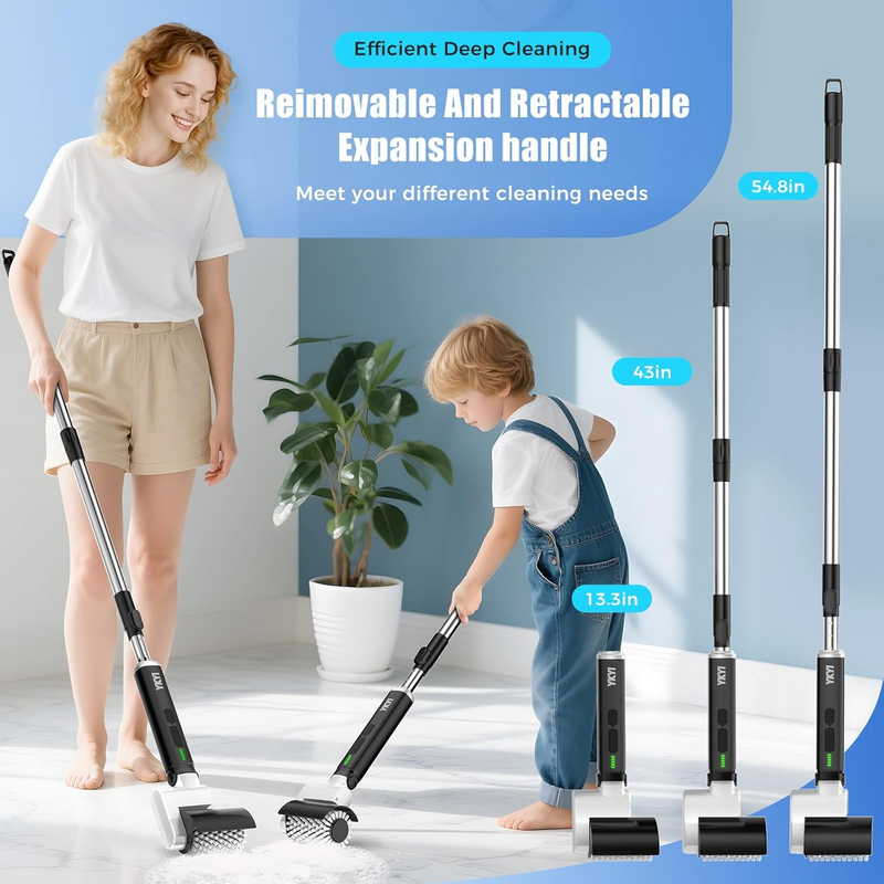 Electric Spin Scrubber-New Roller Type, Shower Scrubber with Long Handle, Electr
