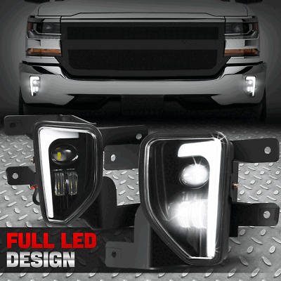 [L-LED DRL] Для противотуманных фар проектора с прозрачными линзами 16-19 Chevy Silverado 1500