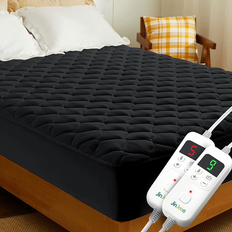 Queen Size Electric Mattress Pads Black Electric Bed Warmer