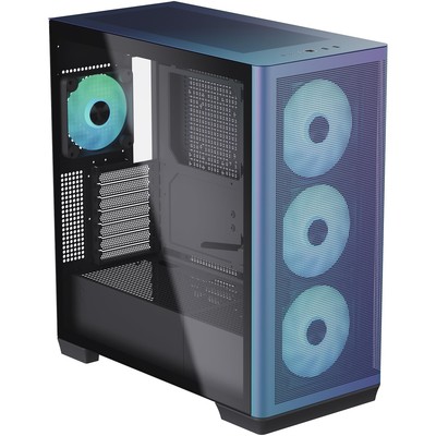 C1 Mid-Tower ATX ChromaFlair PC Case, 4 Included High Airflow FP1 ARGB Fans, ...