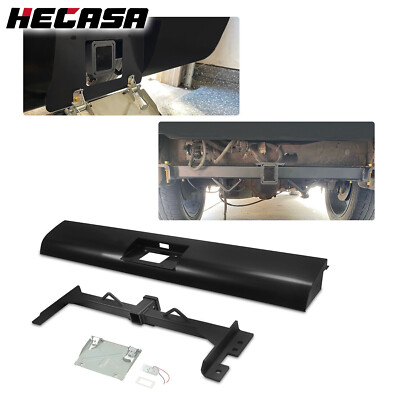 For 99-07 Chevy GMC Rear Hidden Hitch Receiver Roll Pan  w/ License Plate Light