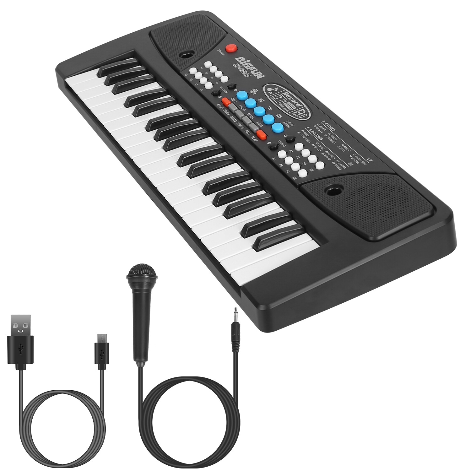 Kids Piano Keyboard 37 Keys Electronic Piano Musical Instrument Keyboard w/ Mic