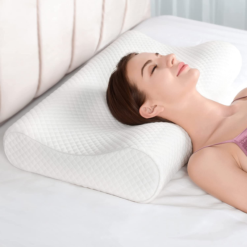 Memory Foam Pillow Contour Orthopedic Sleeping Cervical for 