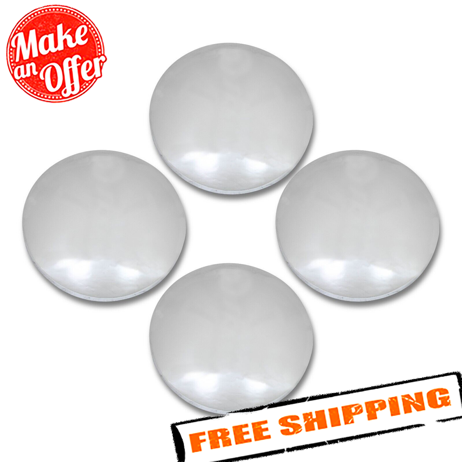 Mr. Gasket 4580 Chrome Baby Moon Hub Caps