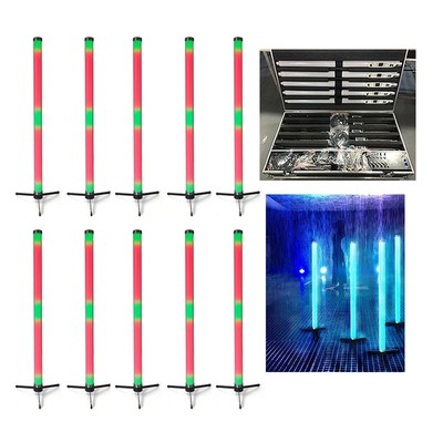 Wireless Battery Power Waterproof Pixel Led Tube DJ Stage Light 10pcs with Case