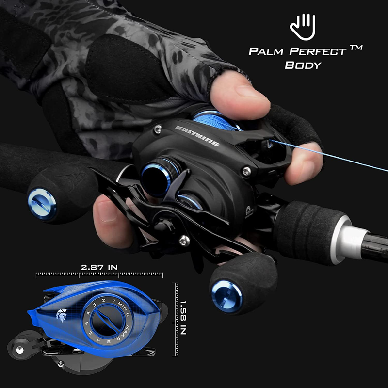 Verus Baitcasting Fishing Reel, New Assassin Version, Only 5.4 Oz. Carbon Fiber