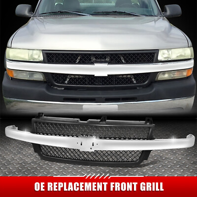 [Алмазная сетка] Для хромированной решетки радиатора Silverado 01-02 Silverado 2500HD 3500 Base/LS/LT