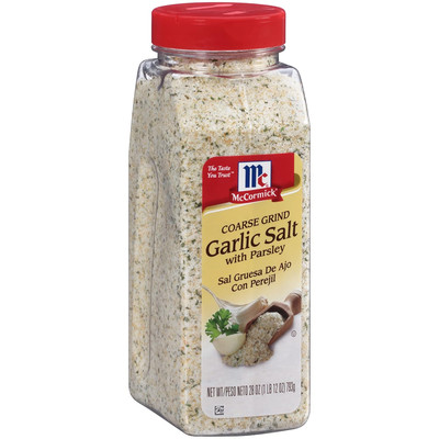 Coarse Grind Garlic Salt with Parsley, 28 Oz