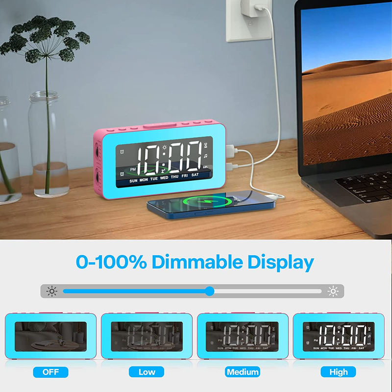 Loud Alarm Clock for Heavy Sleepers Adults, Teenagers, Teens, Kids, Digital Alar