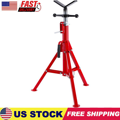 Pipe Jack Welding Stand 28-52in Adjustable V-Head and Folding Legs 2500 lbs US