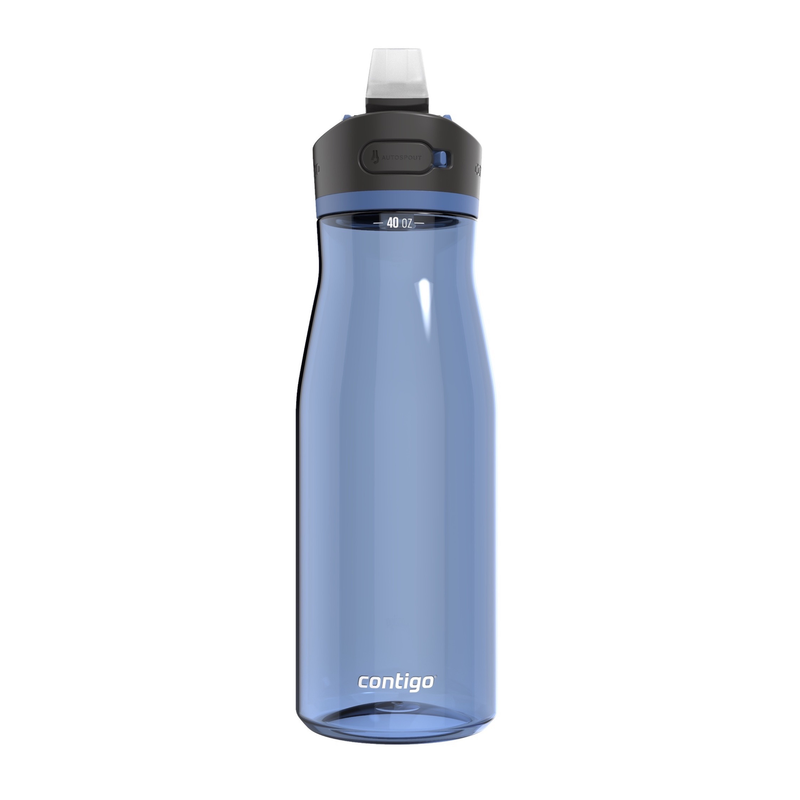 Contigo Ashland 2.0 Tritan Water Bottle with AUTOSPOUT Straw Lid Blue Corn, 40 F
