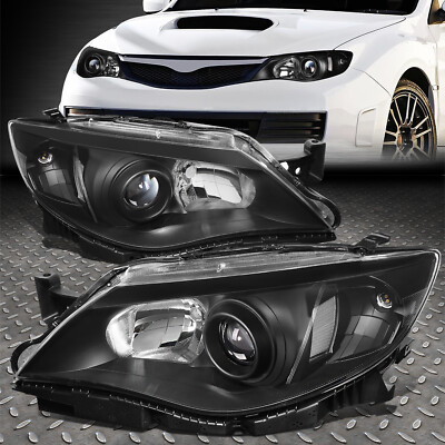 ДЛЯ 08-11 SUBARU IMPREZA OE СТИЛЬ ЧЕРНЫЙ КОРПУС ПРОЗРАЧНАЯ УГЛОВАЯ ФАРА ПРОЕКТОРА