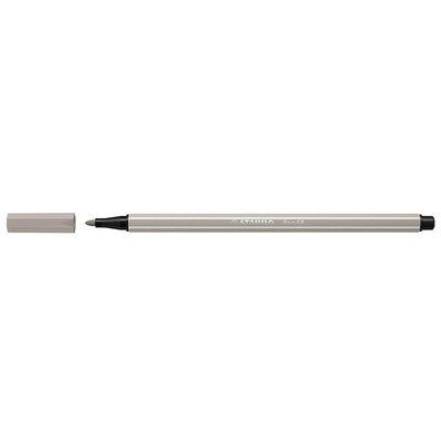 Premium Fibre-Tip Pen - STABILO Pen 68 - Pack of 1 - Warm Grey