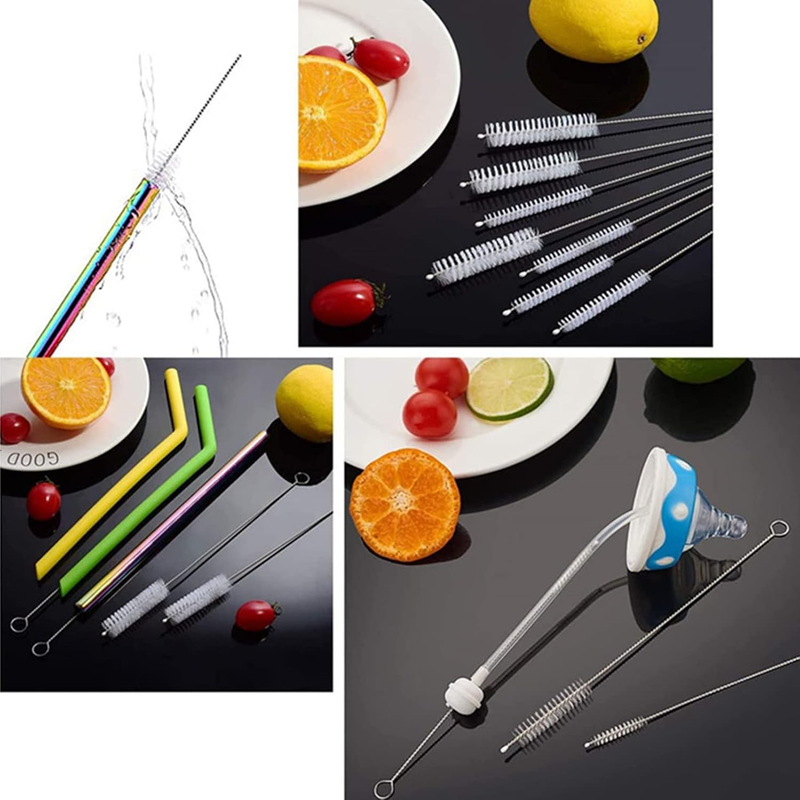 Pipe Straw Cleaner Brush 12 inch Long, 10 PCS Set Bristles Diameter(4+8+10+12+16