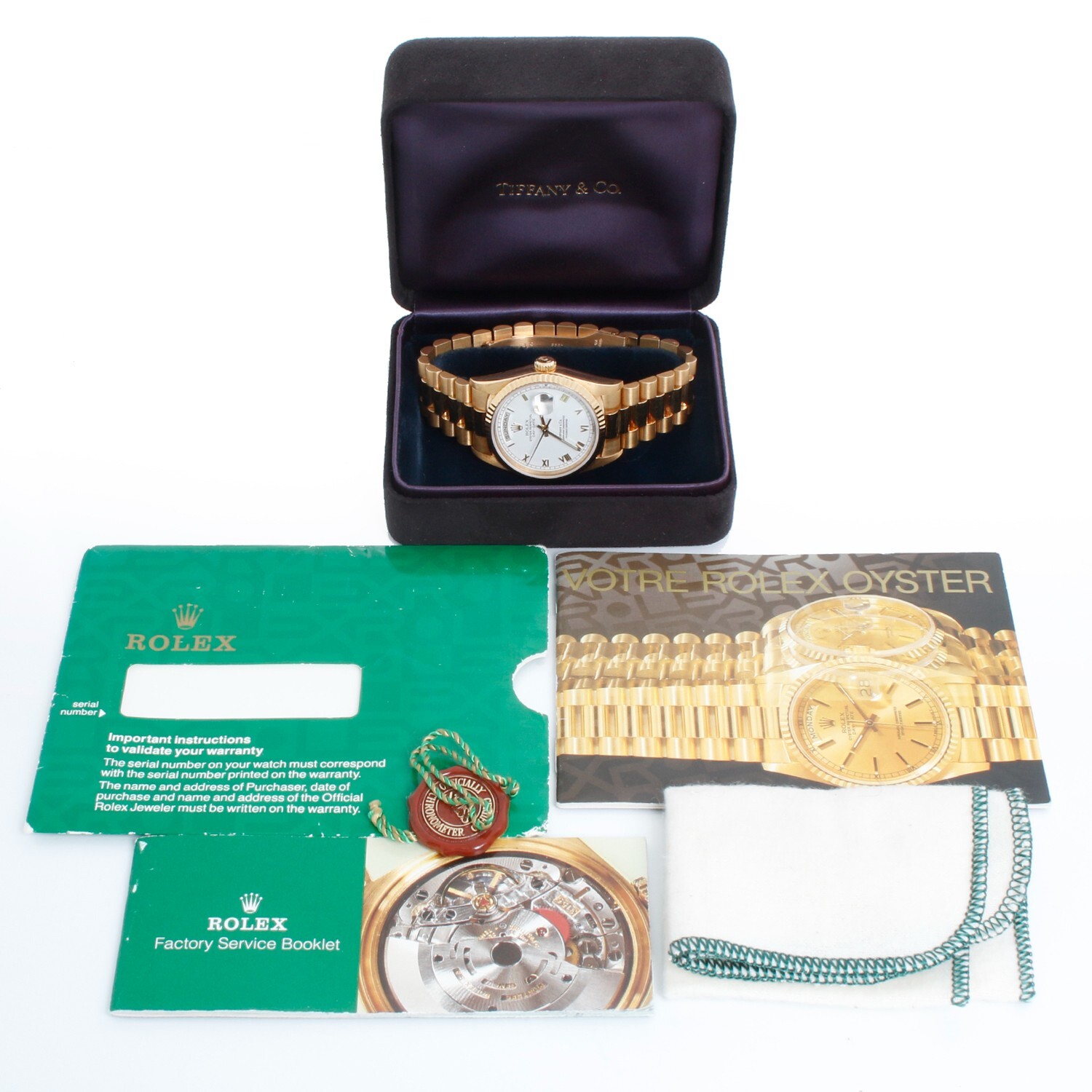Rolex 18238 Tiffany NOS President Day-Date Tiffany Box