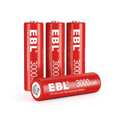 Lot 1.5V AA Li-ion Rechargeable Battery Li-ion 2000mah Batteries 3000mWh + Case