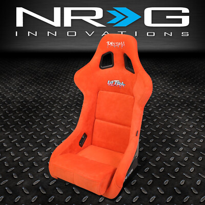 КОВШЕОБРАЗНОЕ СПОРТИВНОЕ СИДЕНЬЕ NRG FRP-302OR-ULTRA ULTRA PRISMA ОРАНЖЕВОГО ЦВЕТА ИЗ АЛЬКАНТАРЫ С ФИКСИРОВАННОЙ СПИНКОЙ