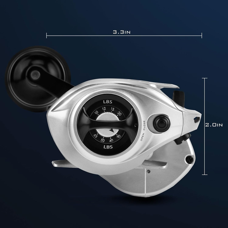 Kapstan Elite 300 Baitcasting Fishing Reel, Low Profile, Large Capacity Casting
