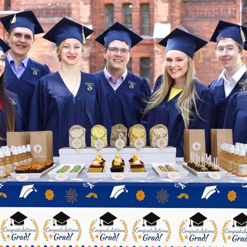 Graduation Decorations Class of 2024, 2 Pack Graduation Tablecloth, Graduation T