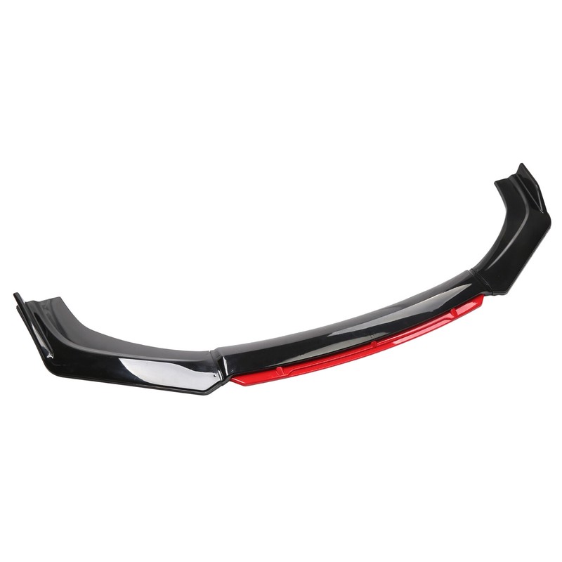 For VW Golf Polo R MK6 MK7 Gloss Black Red Front Bumper Spoiler Lip Splitter ABS