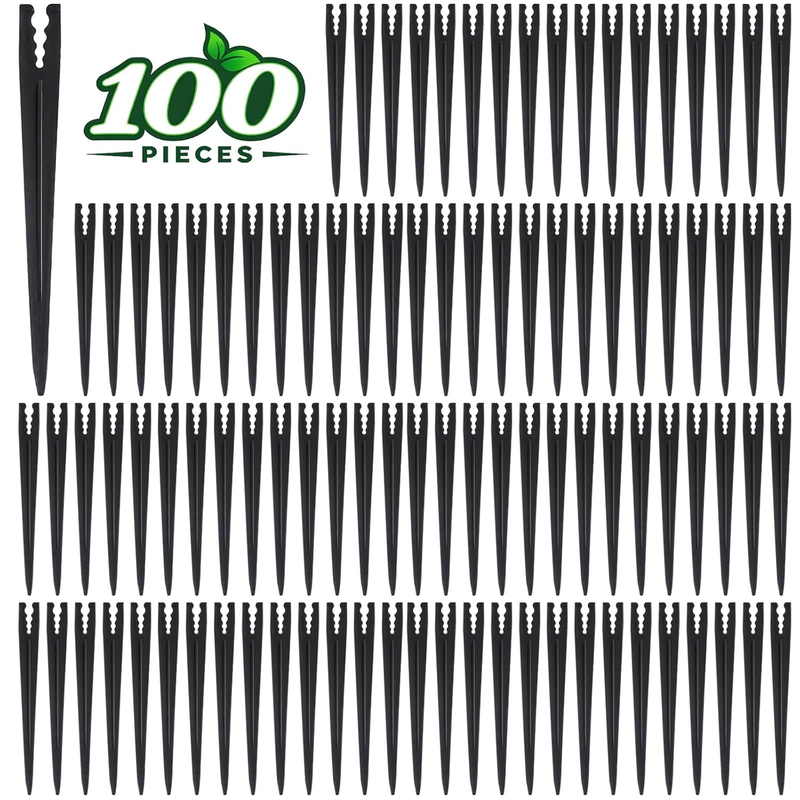100 Pieces Drip Irrigation Support Stakes for 1/4 Inch Tubing 5.7 Inch