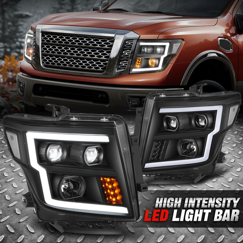 Для 16-24 светодиодных фар Titan/Titan XD с двумя проекторами и 3D-лампой DRL черного цвета