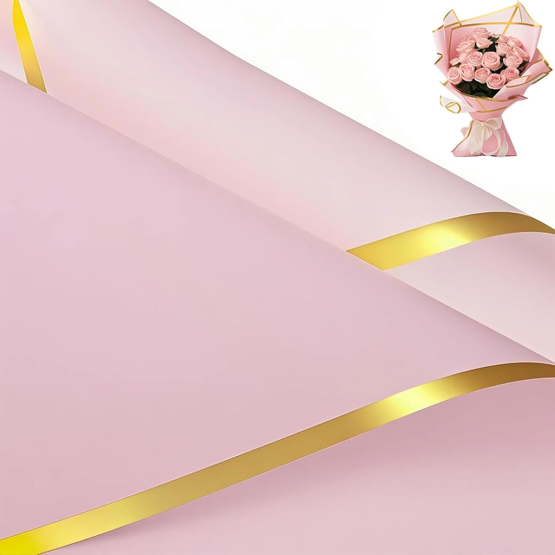 20 Sheets Flower Wrapping Paper, Waterproof Floral Bouquet Wrapping Paper for DI
