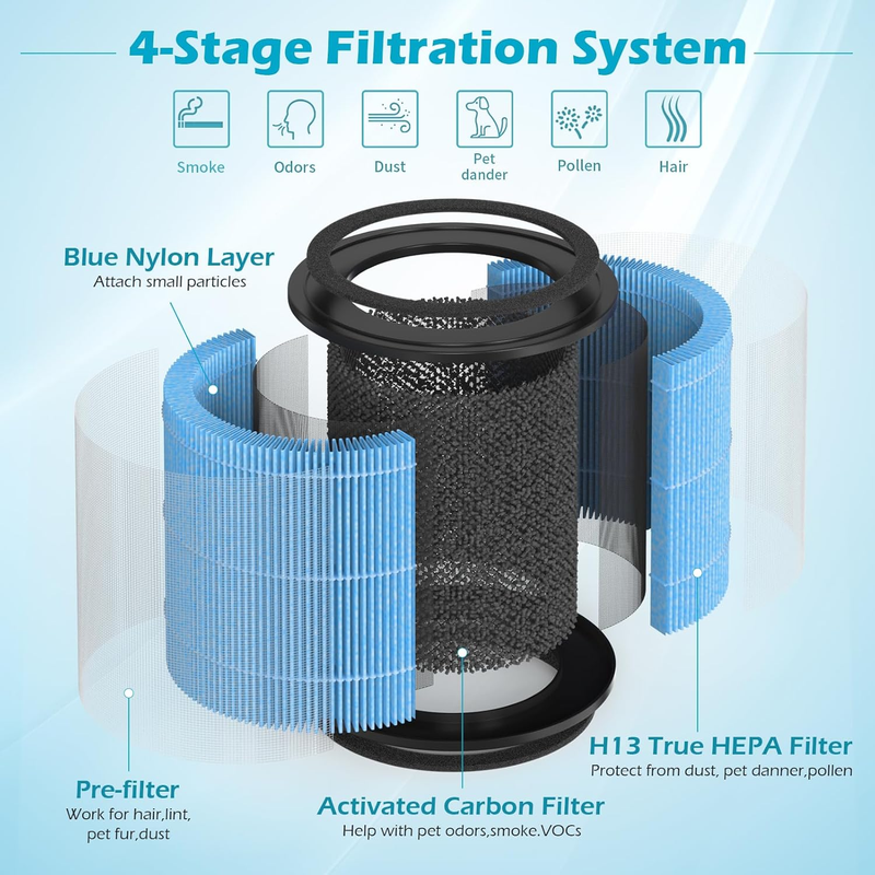 AP0601 Replacement Filter, Compatible with AIRTOK AP0601 Air Purifier, Part # AP
