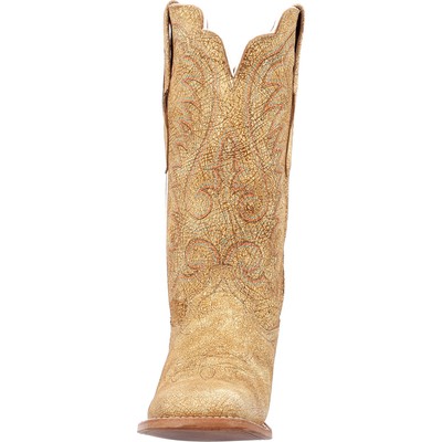 Pre-owned Durango Womens Arena Pro Western Cremello Leather Cowboy Boots