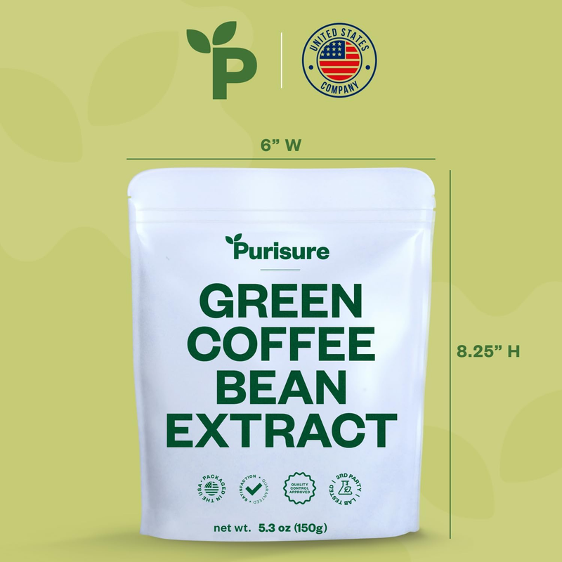 Green Coffee Bean Extract 150G, Green Coffee with Chlorogenic Acid, Body Detox a
