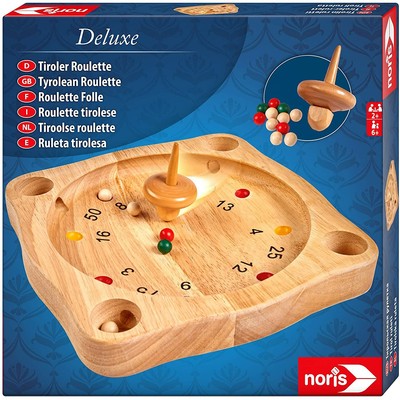Noris 606101930  Deluxe Tyrolean Roulette  The Wooden Game Classic from the Al