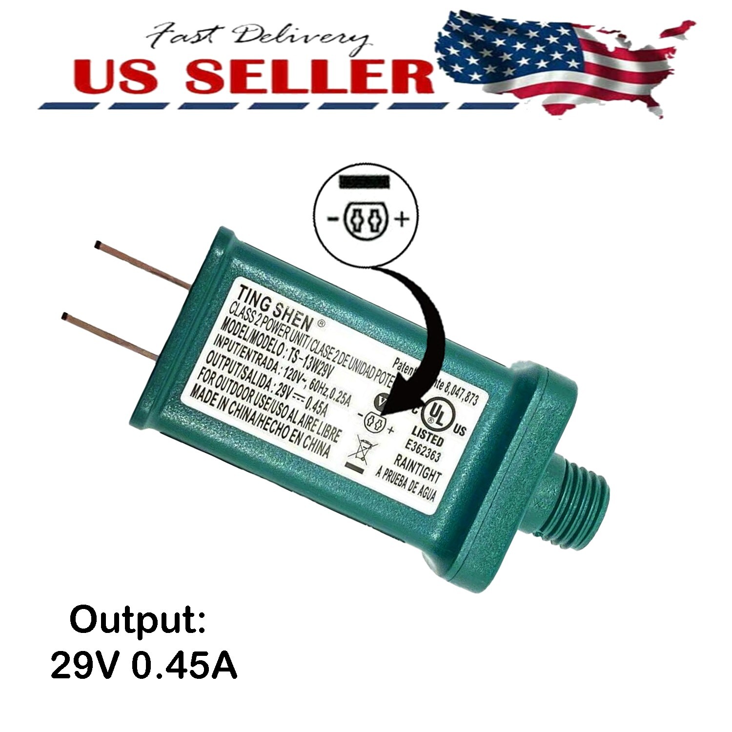 GT-30V12 Ting Shen LED Transformer DC 29V 0.45A Power Adapter for Xmas Lights GT-30V12 Ting Shen LED Transformer DC 29V 0.45A Power Adapter for Xmas Lights