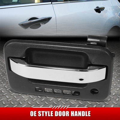 ДЛЯ 04-08 F150 LOBO ЧЕРНАЯ/ХРОМИРОВАННАЯ РУЧКА ТЯГИ ПЕРЕДНЕЙ ЛЕВОЙ ДВЕРИ ВОДИТЕЛЯ с ЗАМОЧНОЙ СКВАЖИНОЙ