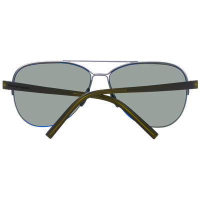 Pre-owned Porsche Design Sunglasses P8676 C 60mm - Gunmetal/green Mirrored Pilot