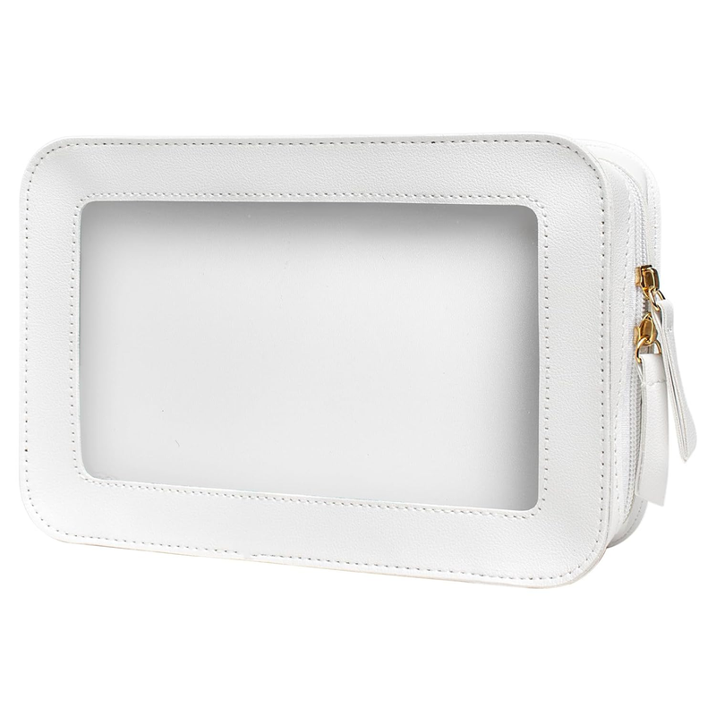LETGO Clear Makeup Bags, TSA Approved Toiletry Bag with Zipper, Clear Makeup Org