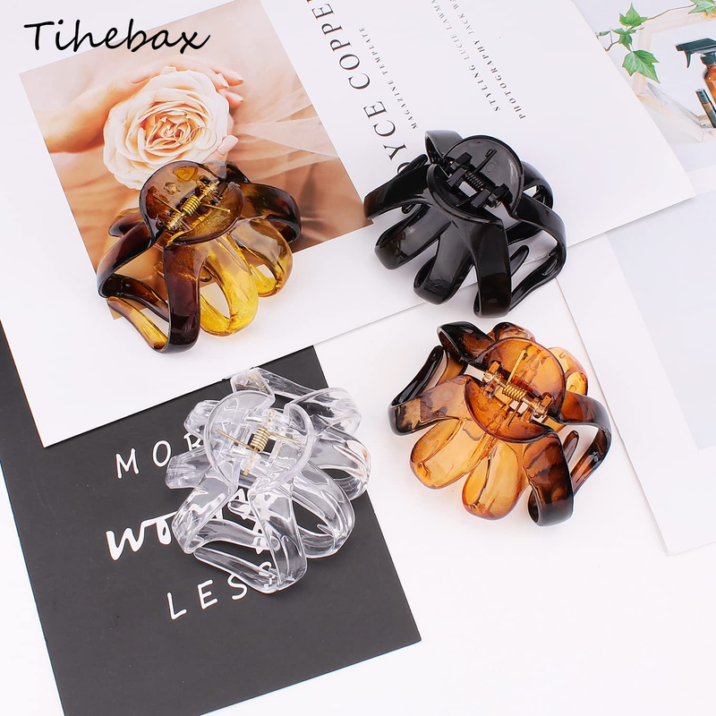 4PCS Extra Large Strong Hold Hair Clips for Thick and All Hair Types - 3.15" Jum