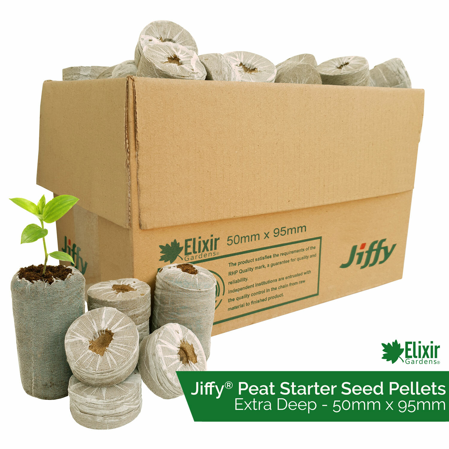 50 x Extra Deep Jiffy 7 Peat Plug Propagation Pellets 50mm x 95mm eBay
