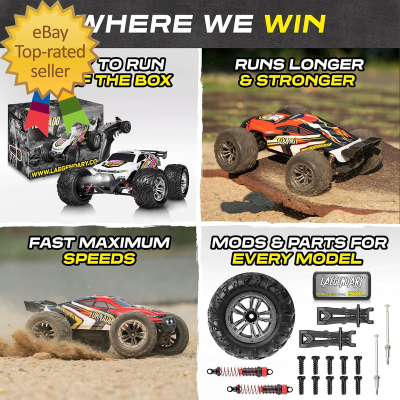 1:12 Scale Large RC Cars 48+ Kmh Speed - Remote Control Car 4X4 off Road Monster