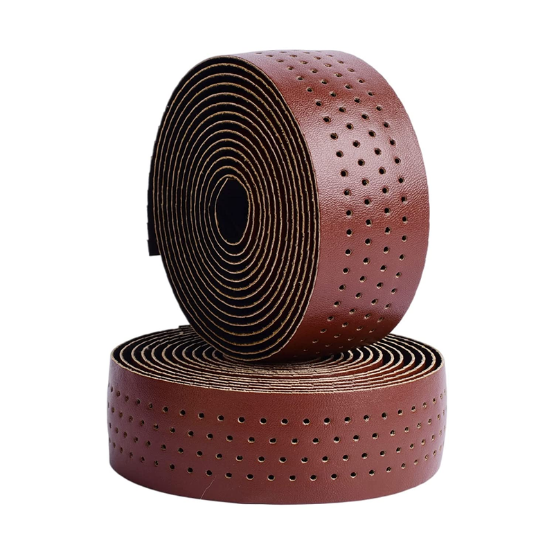 2 Rolls Leather Bike Handlebar Tape Wrap for Road Bike Cycli