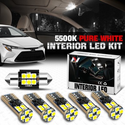 [6шт] Для 09-22 Corolla Белая светодиодная лампа для внутреннего освещения Грузовой карты Corolla