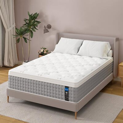 Sleepmax Hybrid Mattress Firm Cooling Pocket Springs for Back Pain CertiPUR-US