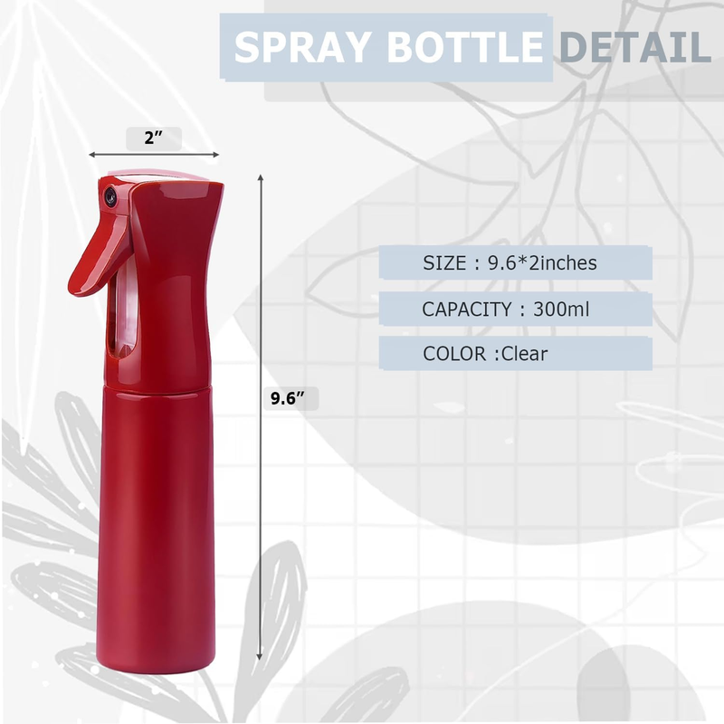 Continuous Spray Bottle with Ultra Fine Mist - Versatile Water Sprayer for Hair,