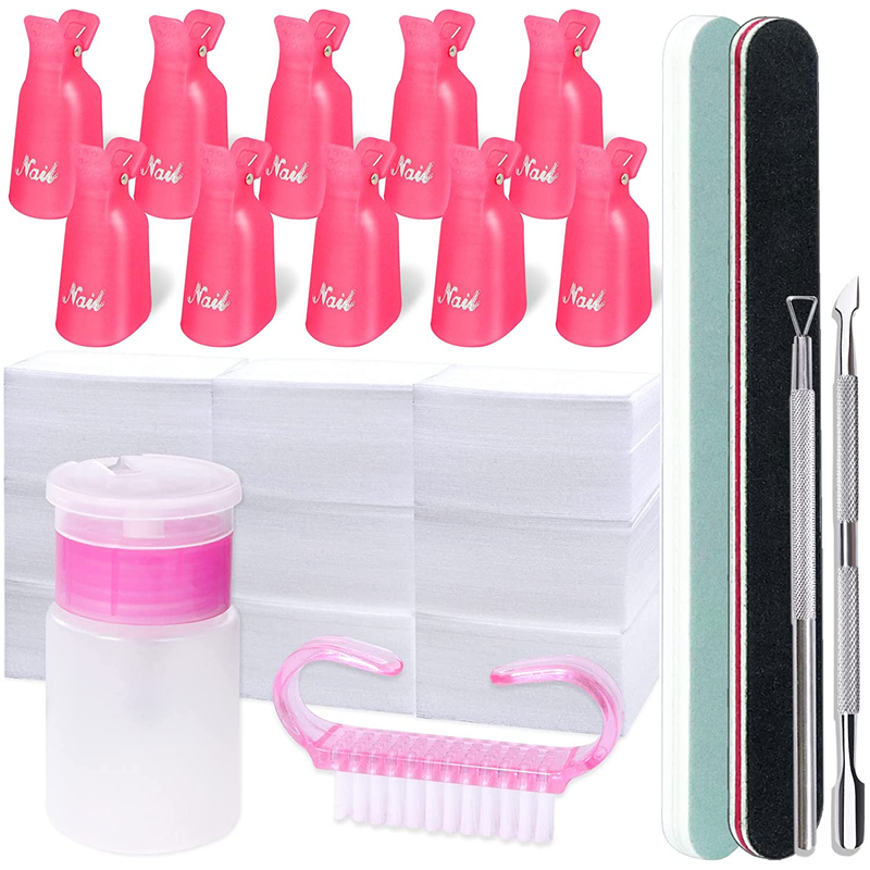 Nail Remover Kit, 100Ml Nail Polish Remover Bottle, 550 Pcs Nail Remover Cotton